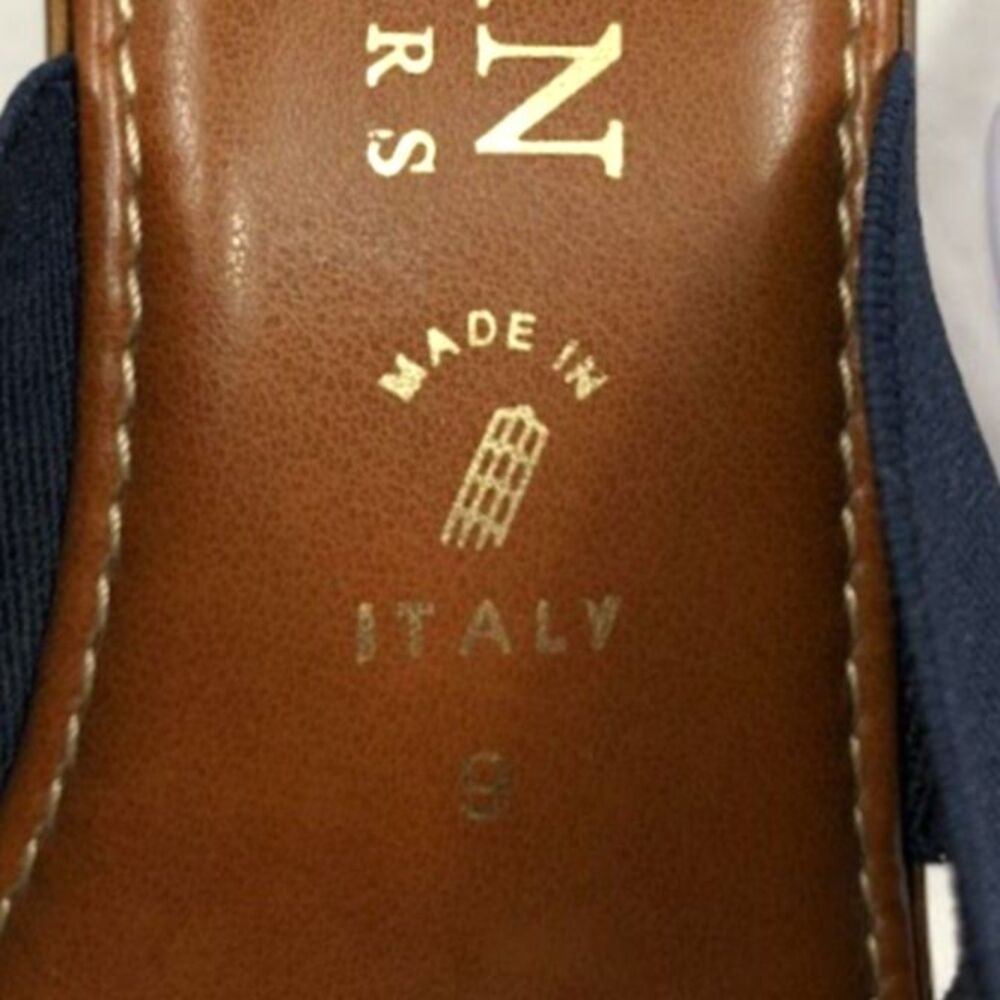 Women's ITALIAN SHOEMAKERS Wedge-Heel Sandals US Size 9 Made in Italy - Picture 6 of 6